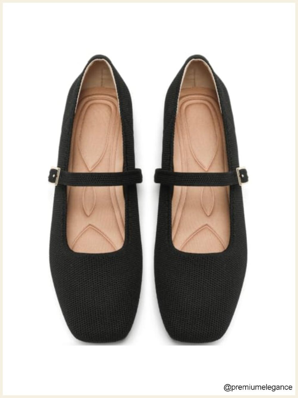 Women's Mesh Mary Jane Flats, Square Toe Slip On Work Shoes